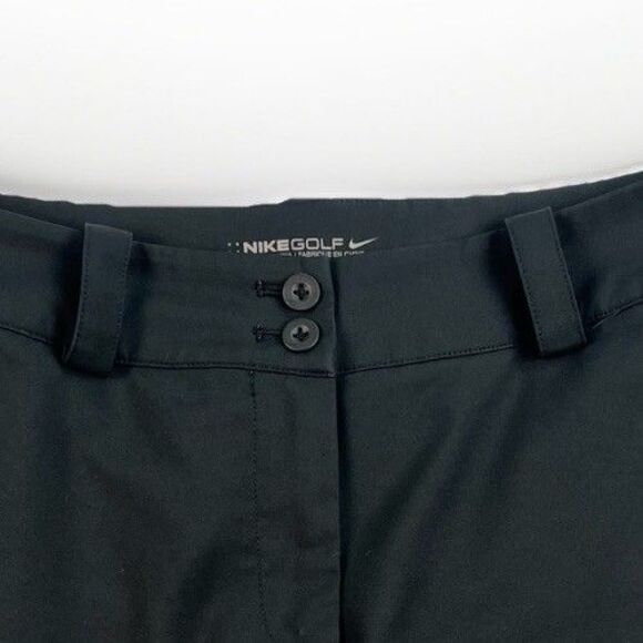 Nike Golf Dri-Fit  Womens Skort  all Black Sz 8 W/ Pockets Preppy Country Club - Picture 4 of 8